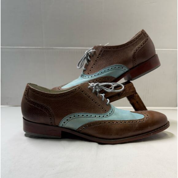 Cole Haan colton Nike Air patina green leather coffee brown size 12-M  C10033 main image 5